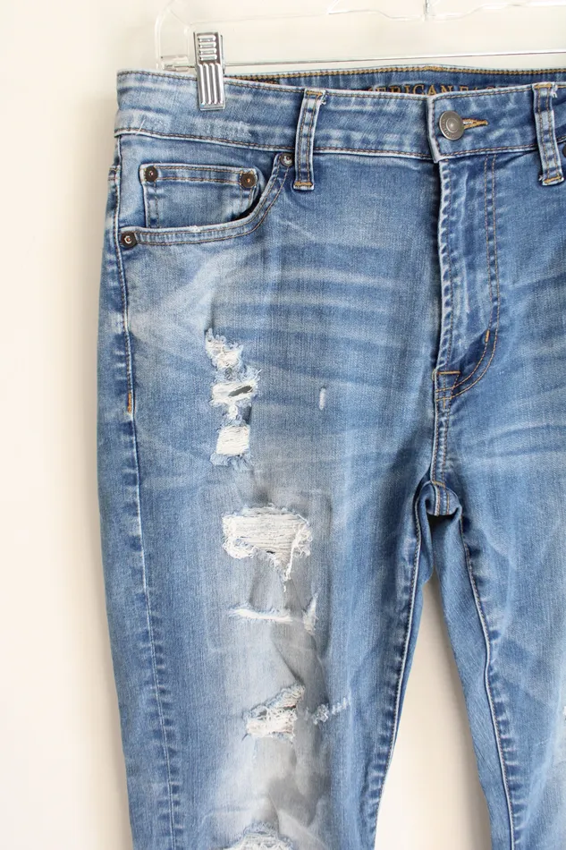 American Eagle Necklaces American Eagle Extreme Flex Distressed Light Wash Slim Jeans 32X32