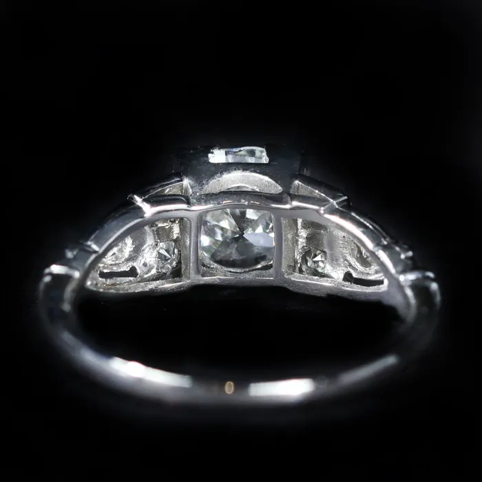 Art Deco GIA 102 Carat Old European Cut Diamond Engagement Ring OTC Rings