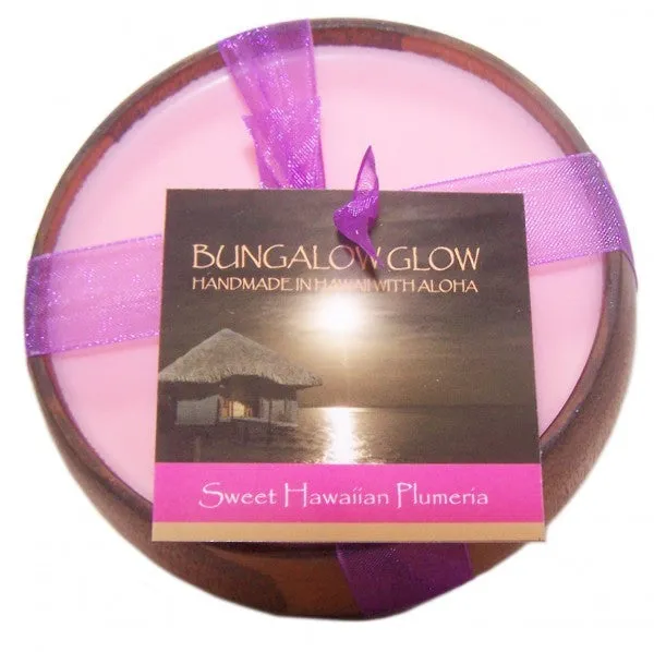 Bungalow Glow Sweet Hawaiian Plumeria Coconut Shell Candle BUBBLESHACK Earrings Bungalow Glow Sweet Hawaiian Plumeria Coconut Shell Candle BUBBLESHACK Earrings
