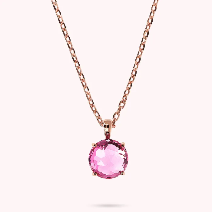 Collana Catena Rolo con Pendente in Prisma Gem Taglio Mosaico Bronzallure Earrings