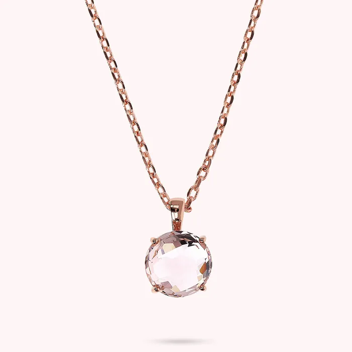 Collana Catena Rolo con Pendente in Prisma Gem Taglio Mosaico Bronzallure Earrings