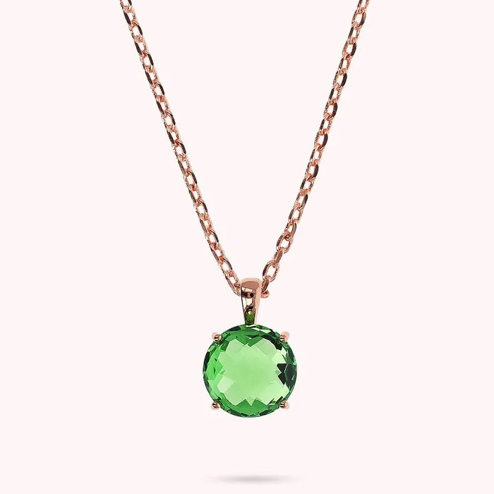 Collana Catena Rolo con Pendente in Prisma Gem Taglio Mosaico Bronzallure Earrings