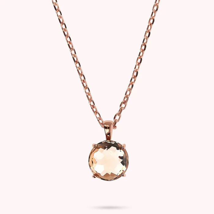 Collana Catena Rolo con Pendente in Prisma Gem Taglio Mosaico Bronzallure Earrings