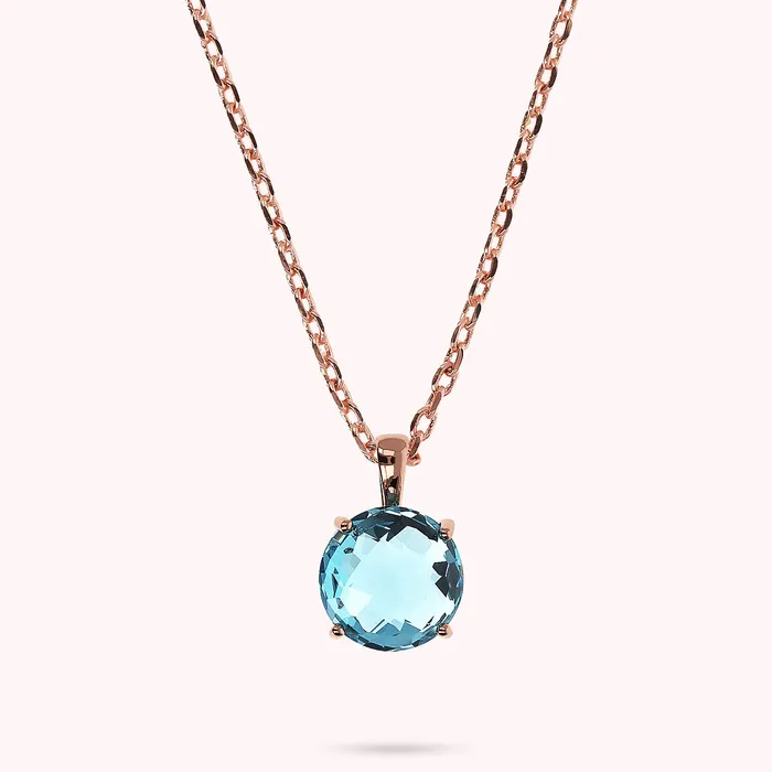 Collana Catena Rolo con Pendente in Prisma Gem Taglio Mosaico Bronzallure Earrings