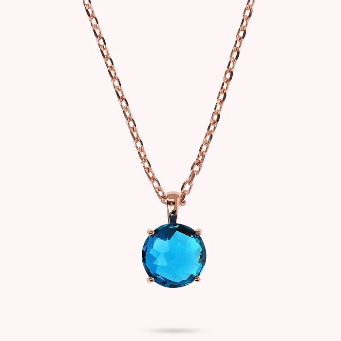 Collana Catena Rolo con Pendente in Prisma Gem Taglio Mosaico Bronzallure Earrings
