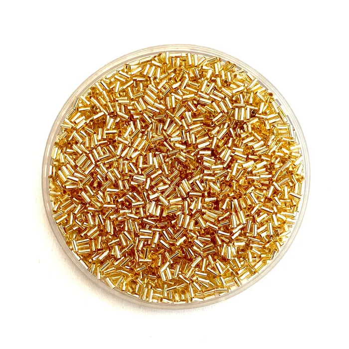 Earrings Peppy Beads Miyuki Bugles size 3mm 0003 Silver Lined Gold 10 grams Crystal bugles 3mm Earrings Peppy Beads Miyuki Bugles size 3mm 0003 Silver Lined Gold 10 grams Crystal bugles 3mm