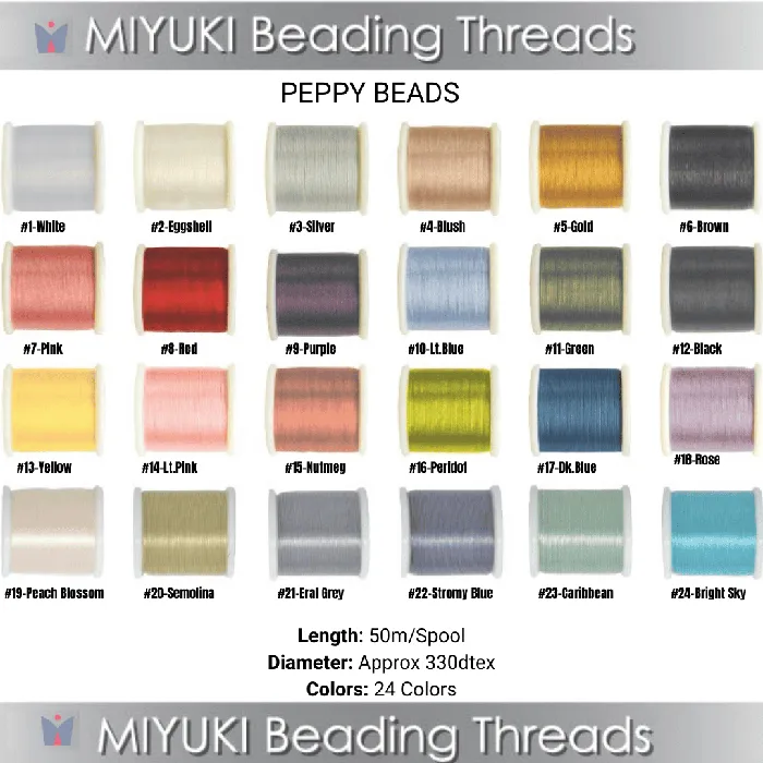 Miyuki Beading Thread50 Meter SpoolColor 16 Peridot Peppy Beads Necklaces Miyuki Beading Thread50 Meter SpoolColor 16 Peridot Peppy Beads Necklaces