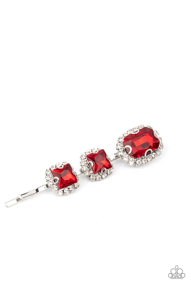 Paparazzi Accessories Earrings Teasable Twinkle Red