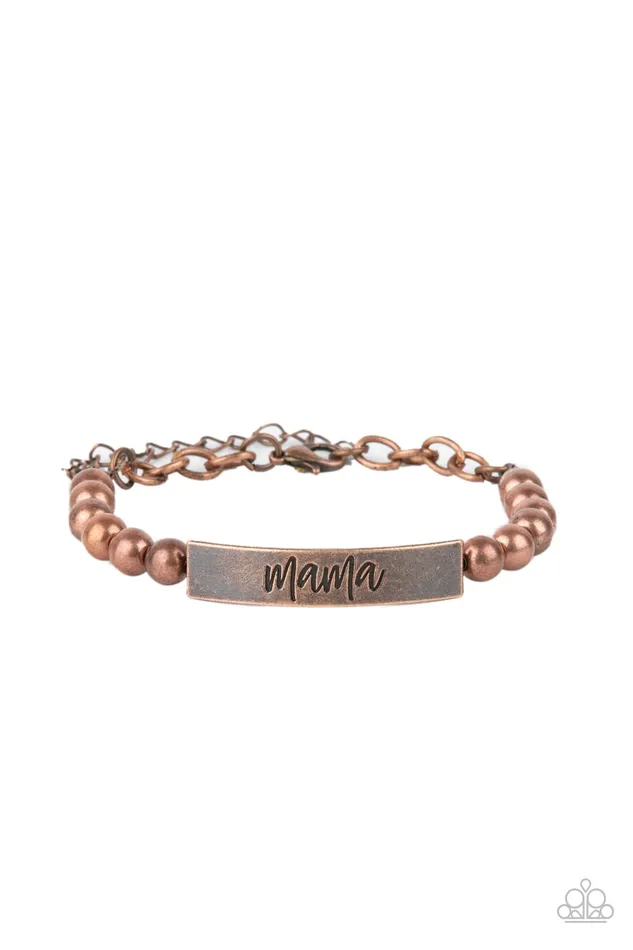 Paparazzi Accessories Necklaces Mom Squad Copper