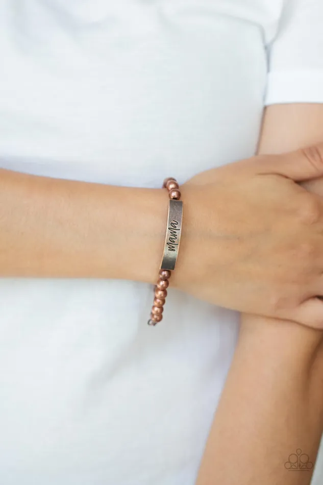 Paparazzi Accessories Necklaces Mom Squad Copper