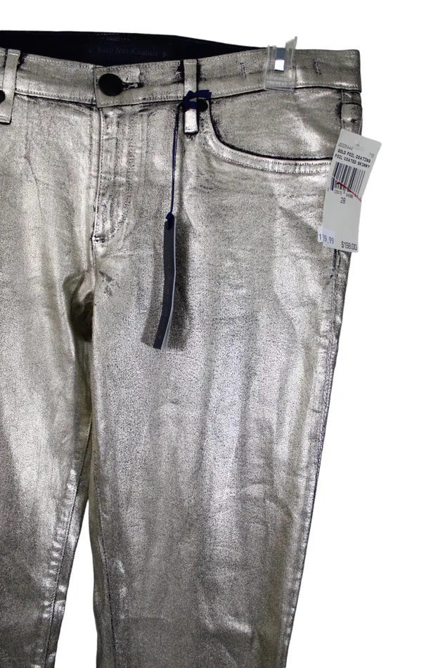 PreStyled Sets NEW Juicy Couture Gold Foil Coated Jeans 28 6 Juicy Couture