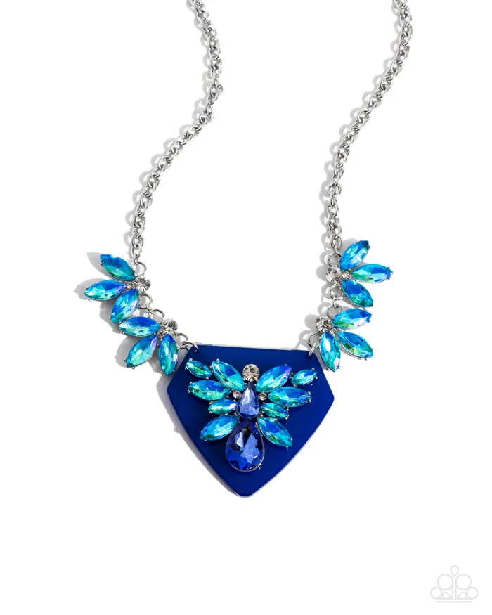 Rings Paparazzi Accessories Scintillating Shield Blue