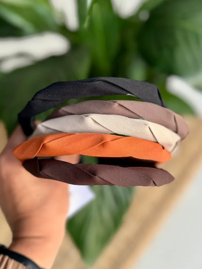 Thin woven Alice Band in 5 earthy colors iszi ONLINE Rings