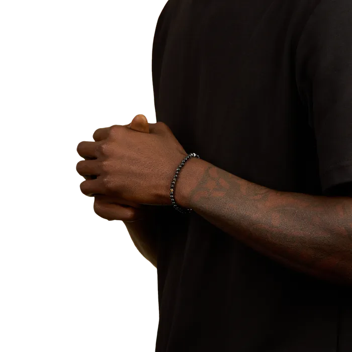 4mm Bead with Clasp Bracelets Barcelona Beaded Bracelet Sterling Silver 4mm 4mm Bead with Clasp Bracelets Barcelona Beaded Bracelet Sterling Silver 4mm