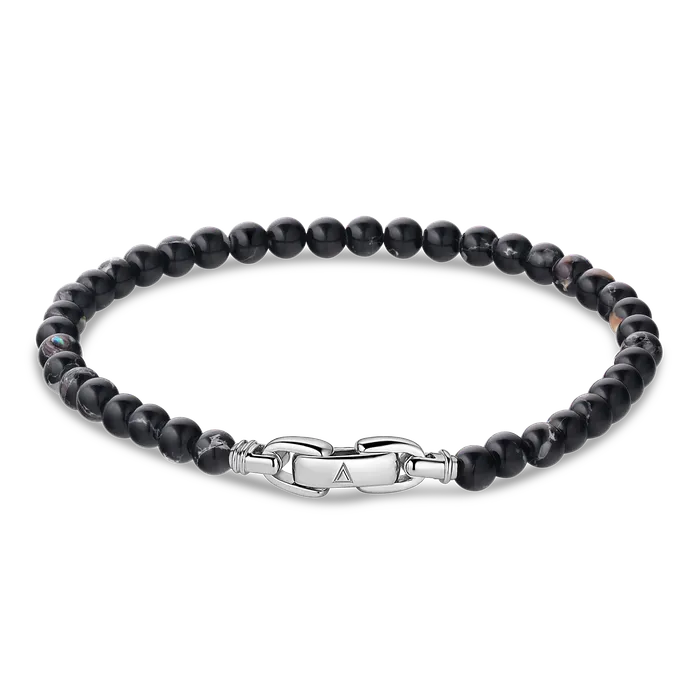 4mm Bead with Clasp Bracelets Barcelona Beaded Bracelet Sterling Silver 4mm 4mm Bead with Clasp Bracelets Barcelona Beaded Bracelet Sterling Silver 4mm