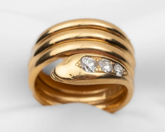 Rings Isadoras A Art Deco English Diamond Snake Ring