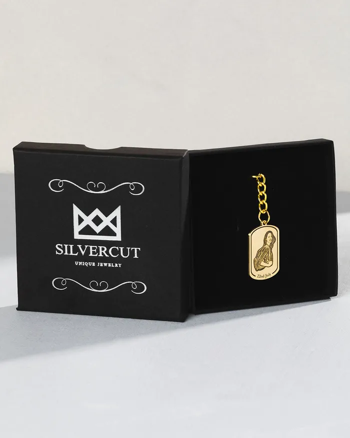 Silvercut Original Earrings Dogtag Keychain Silvercut Original Earrings Dogtag Keychain