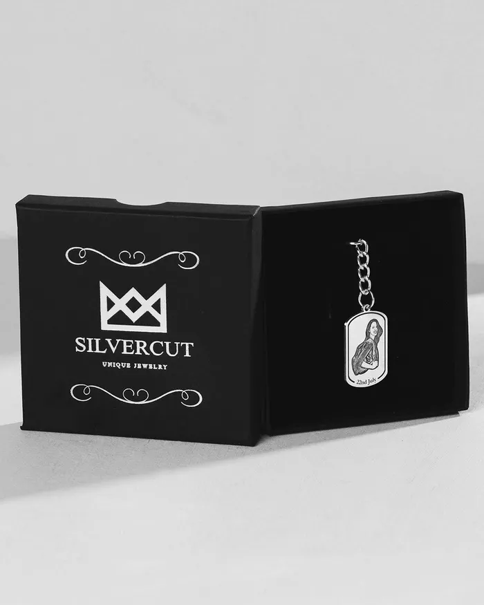 Silvercut Original Earrings Dogtag Keychain Silvercut Original Earrings Dogtag Keychain