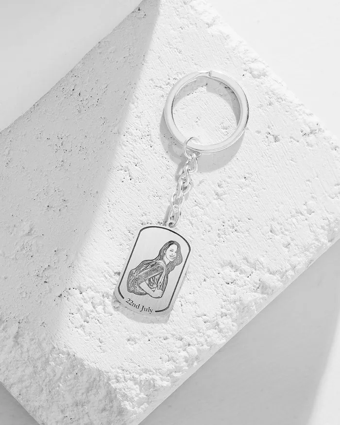 Silvercut Original Earrings Dogtag Keychain Silvercut Original Earrings Dogtag Keychain