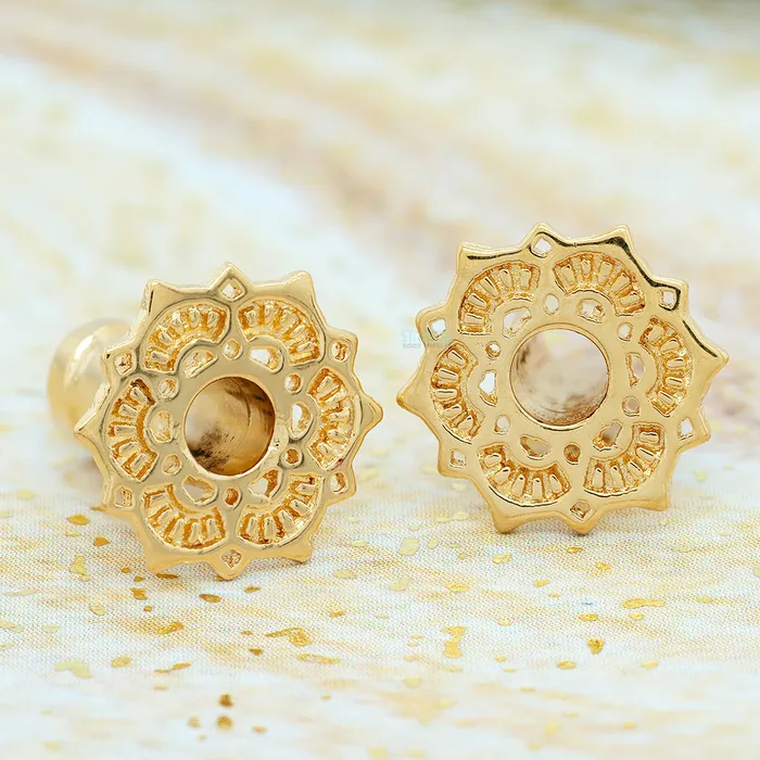Tawapa Earrings Lotus Drop Eyelets