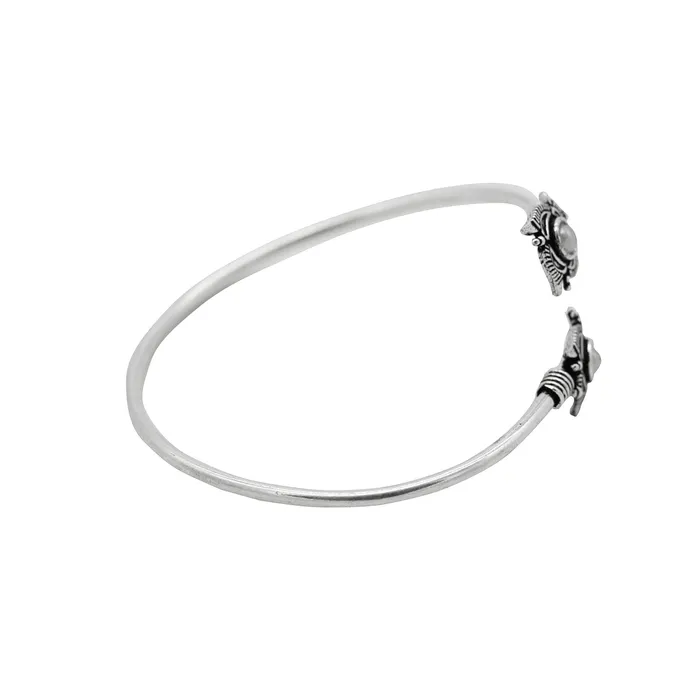 Teejh Bracelets Aparna White Flower Silver Oxidized Bracelet Teejh Bracelets Aparna White Flower Silver Oxidized Bracelet