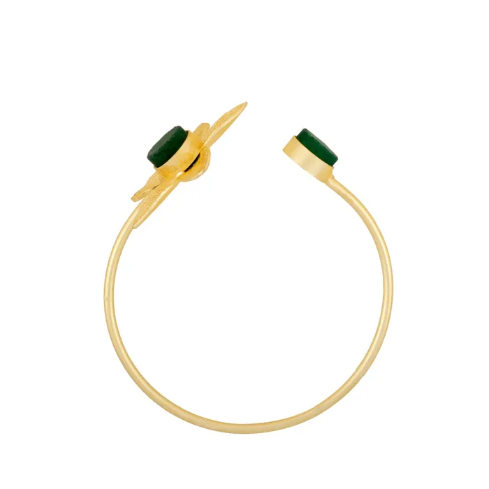 Teejh Bracelets Teejh Juhi Dark Green Flower Bracelet