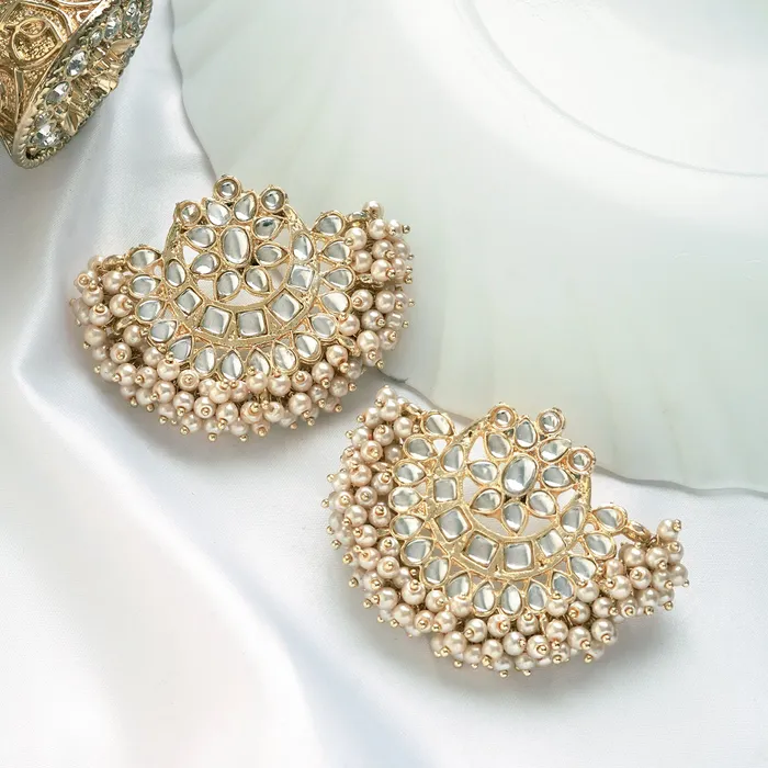 Teejh Kanak Pearl and Polki Earring Teejh Earrings Teejh Kanak Pearl and Polki Earring Teejh Earrings