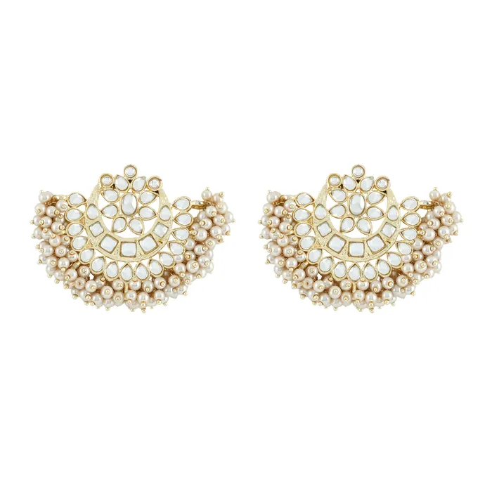 Teejh Kanak Pearl and Polki Earring Teejh Earrings Teejh Kanak Pearl and Polki Earring Teejh Earrings