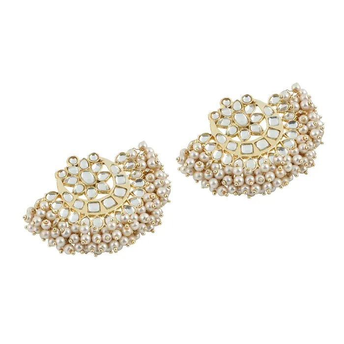 Teejh Kanak Pearl and Polki Earring Teejh Earrings Teejh Kanak Pearl and Polki Earring Teejh Earrings