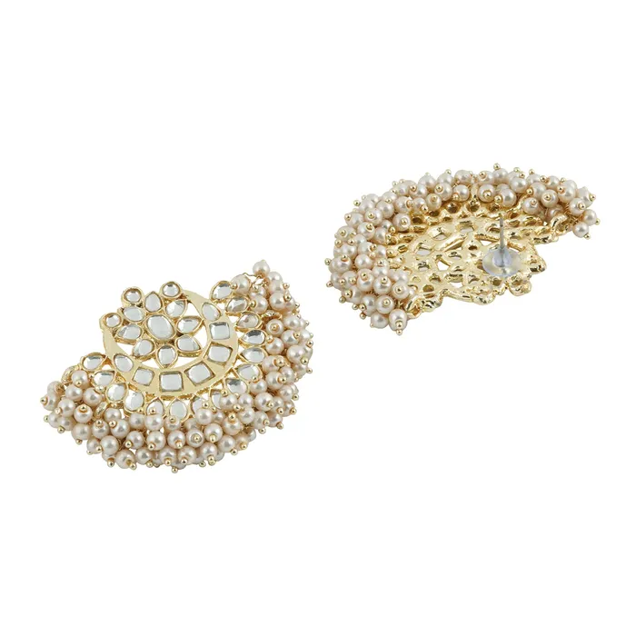 Teejh Kanak Pearl and Polki Earring Teejh Earrings Teejh Kanak Pearl and Polki Earring Teejh Earrings
