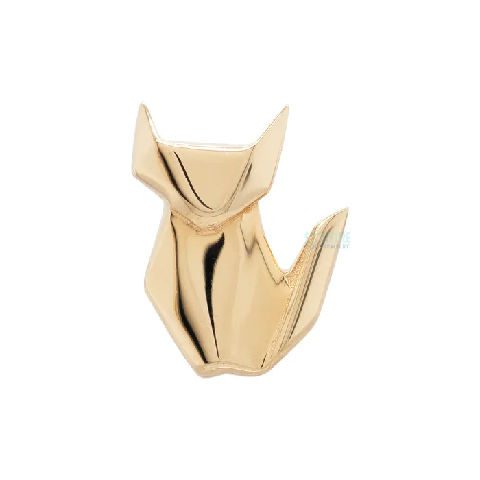 threadless Paper Fox End in Gold Junipurr Jewelry Earrings