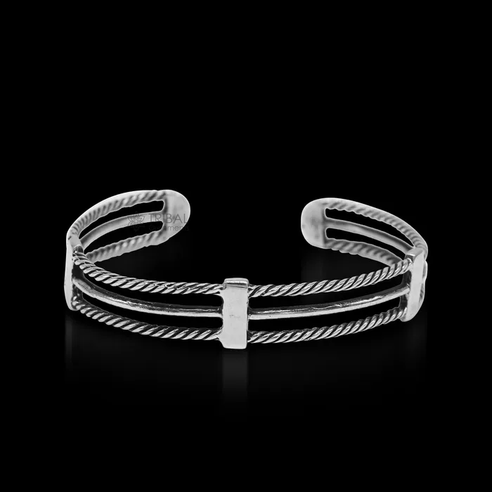 Bracelets TRIBAL ORNAMENTS 925 sterling silver handcrafted vintage style amazing cuff bangle kada bracelet best gift for mens and girls adjustable kada cuff117