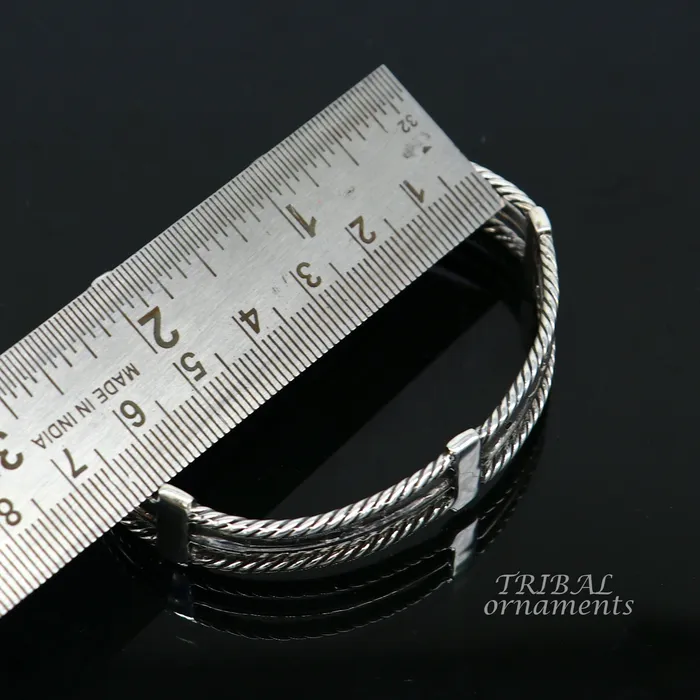 Bracelets TRIBAL ORNAMENTS 925 sterling silver handcrafted vintage style amazing cuff bangle kada bracelet best gift for mens and girls adjustable kada cuff117