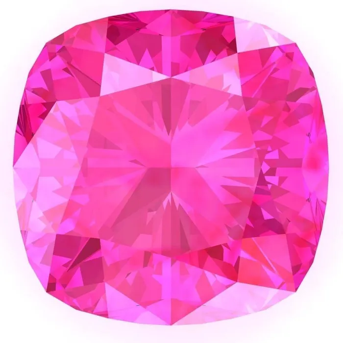 Chatham Earrings Cushion Chatham LabGrown Pink Sapphire Gems