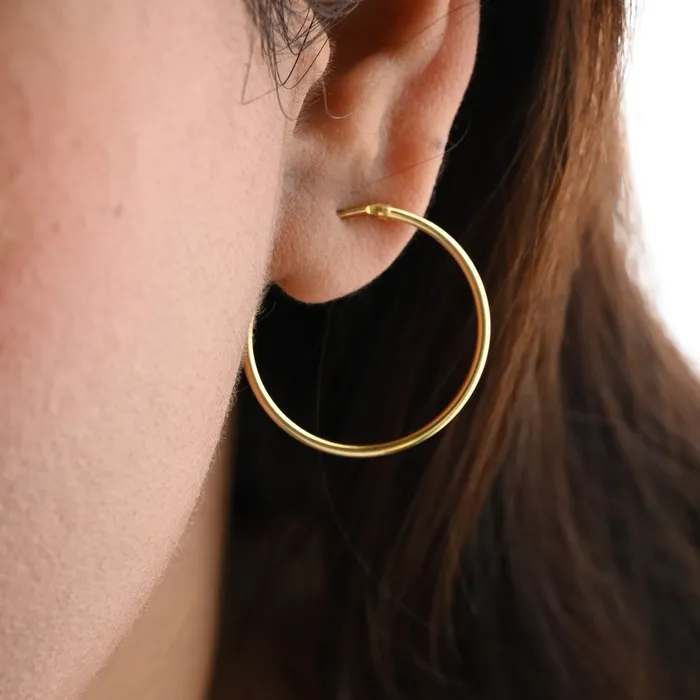 Earrings 14K GoldFilled Simple Hoop Earrings 925 Sterling Silver Lightweight Hoops Jewelvers Earrings 14K GoldFilled Simple Hoop Earrings 925 Sterling Silver Lightweight Hoops Jewelvers
