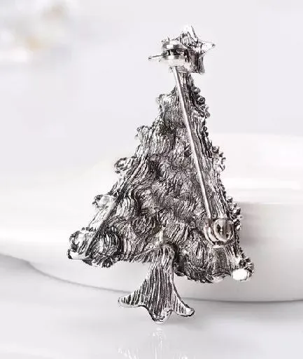 F12 Rhinestone Christmas Tree Fashion Pin alice Necklaces