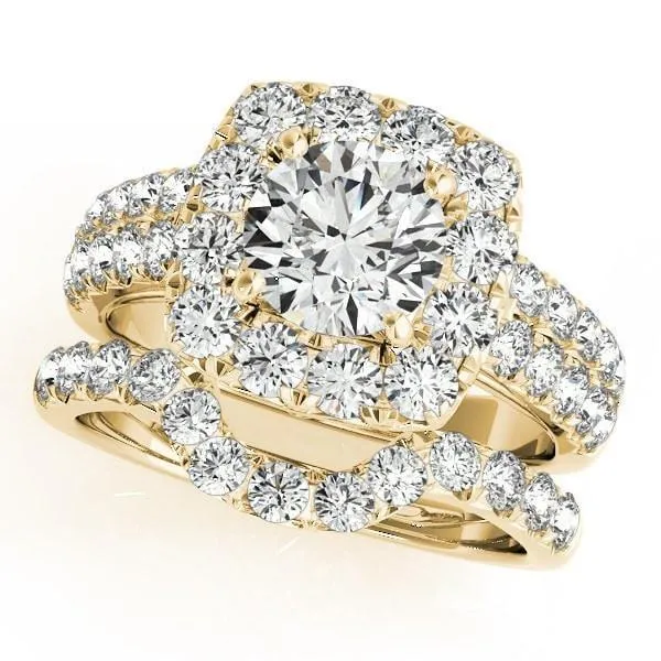 Fire Brilliance Rings Desire Round Center Stone Double Diamond Side Halo Engagement Ring Fire Brilliance Rings Desire Round Center Stone Double Diamond Side Halo Engagement Ring