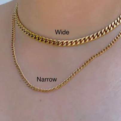 Jewelvers Necklaces 18K GoldFilled Cuban Chain Necklace Lina