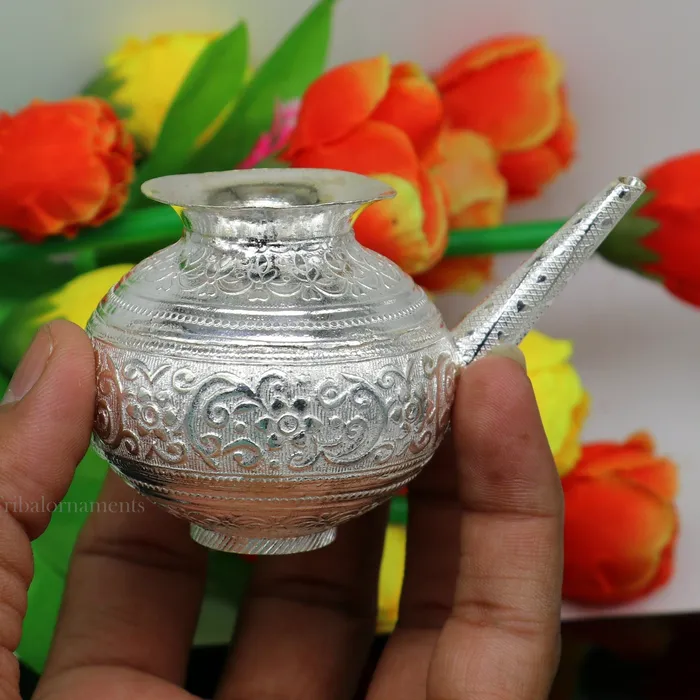 Lord Shiva Abhishek pot best karwa chauth sold silver kalash puja utensils article from best diwali puja article for home temple su537 TRIBAL ORNAMENTS Necklaces Lord Shiva Abhishek pot best karwa chauth sold silver kalash puja utensils article from best diwali puja article for home temple su537 TRIBAL ORNAMENTS Necklaces