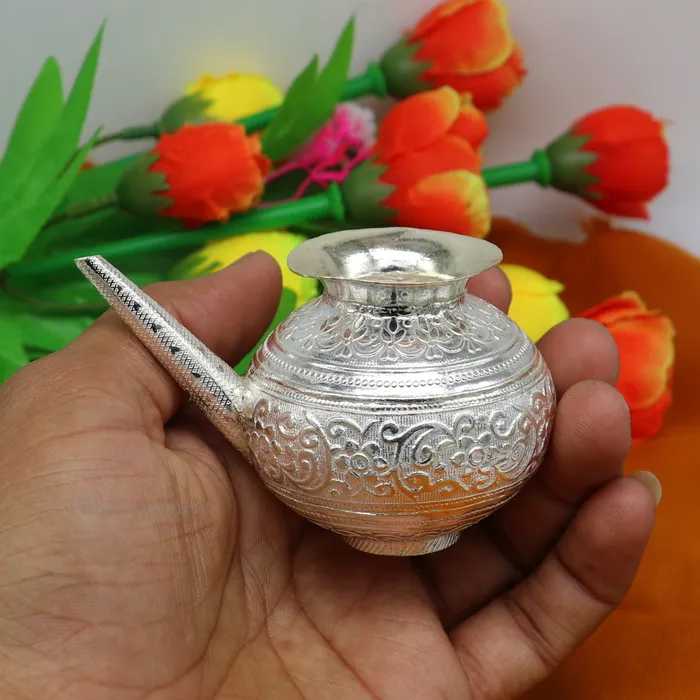 Lord Shiva Abhishek pot best karwa chauth sold silver kalash puja utensils article from best diwali puja article for home temple su537 TRIBAL ORNAMENTS Necklaces