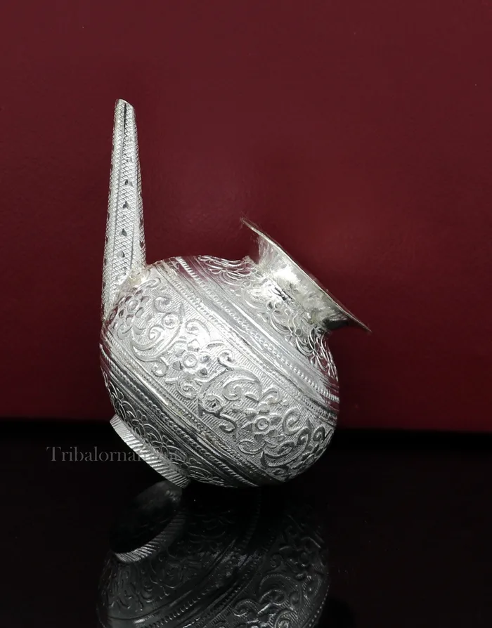 Lord Shiva Abhishek pot best karwa chauth sold silver kalash puja utensils article from best diwali puja article for home temple su537 TRIBAL ORNAMENTS Necklaces