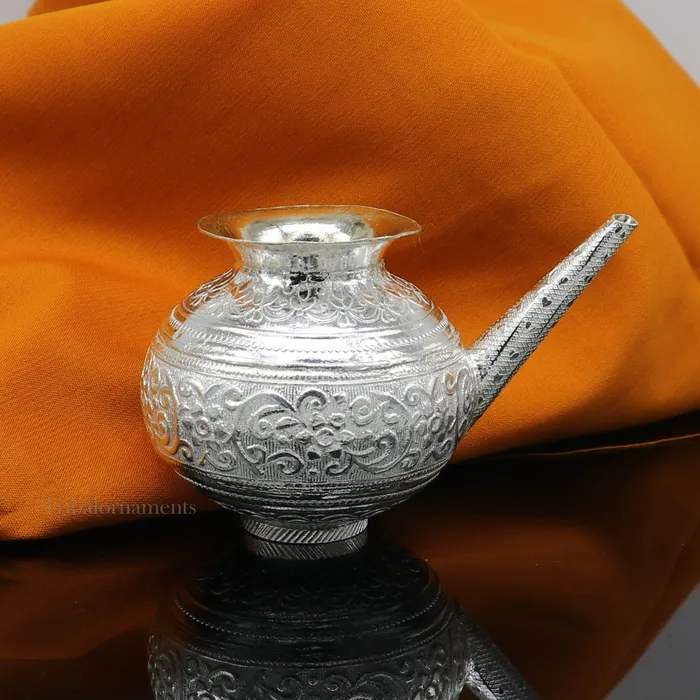 Lord Shiva Abhishek pot best karwa chauth sold silver kalash puja utensils article from best diwali puja article for home temple su537 TRIBAL ORNAMENTS Necklaces