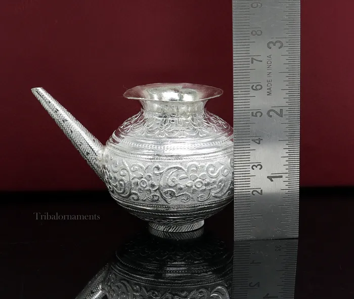 Lord Shiva Abhishek pot best karwa chauth sold silver kalash puja utensils article from best diwali puja article for home temple su537 TRIBAL ORNAMENTS Necklaces