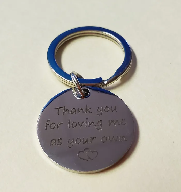Necklaces Alice K52 Thank You for Loving Me as Your Own Keychain