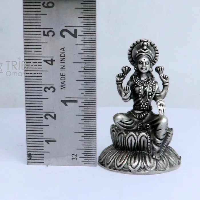 Necklaces TRIBAL ORNAMENTS 925 Sterling silver Lakshmi and Ganesha Kamlasan statue figurine puja article Diwali puja brings joy hope and wealth to the owners art719 Necklaces TRIBAL ORNAMENTS 925 Sterling silver Lakshmi and Ganesha Kamlasan statue figurine puja article Diwali puja brings joy hope and wealth to the owners art719