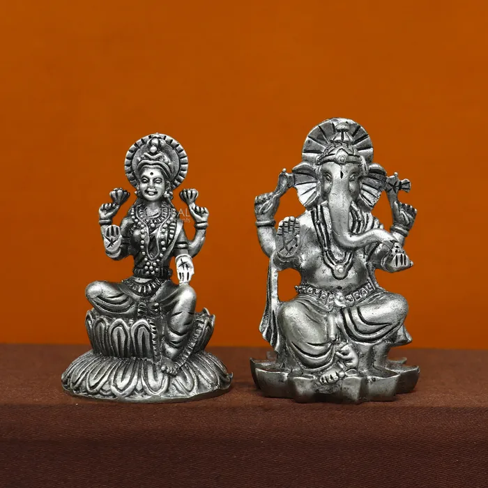 Necklaces TRIBAL ORNAMENTS 925 Sterling silver Lakshmi and Ganesha Kamlasan statue figurine puja article Diwali puja brings joy hope and wealth to the owners art719 Necklaces TRIBAL ORNAMENTS 925 Sterling silver Lakshmi and Ganesha Kamlasan statue figurine puja article Diwali puja brings joy hope and wealth to the owners art719