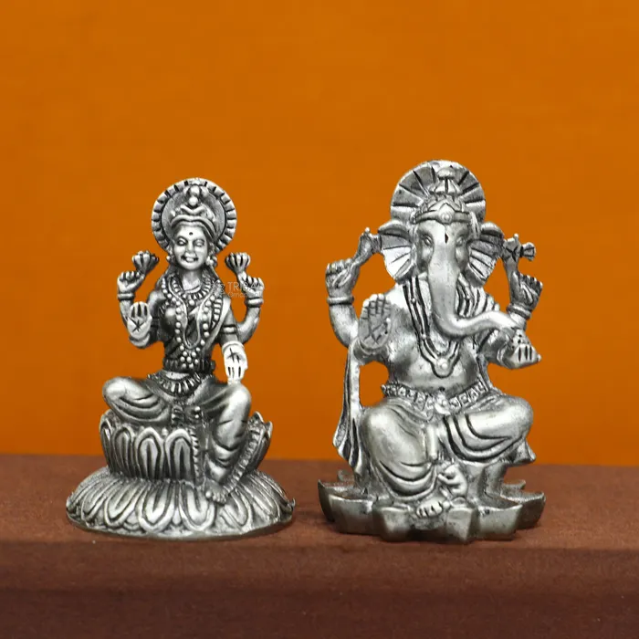 Necklaces TRIBAL ORNAMENTS 925 Sterling silver Lakshmi and Ganesha Kamlasan statue figurine puja article Diwali puja brings joy hope and wealth to the owners art719 Necklaces TRIBAL ORNAMENTS 925 Sterling silver Lakshmi and Ganesha Kamlasan statue figurine puja article Diwali puja brings joy hope and wealth to the owners art719