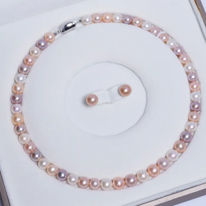 Pearly Lustre Earrings Top Lustre Candy Freshwater Pearl Set WS00049