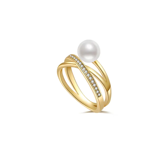Pearly Lustre Rings Top Grade Freshwater Pearl Ring WR00227 CONNECT