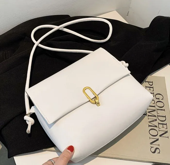 polly PB156 White Shoulder Bag Rings